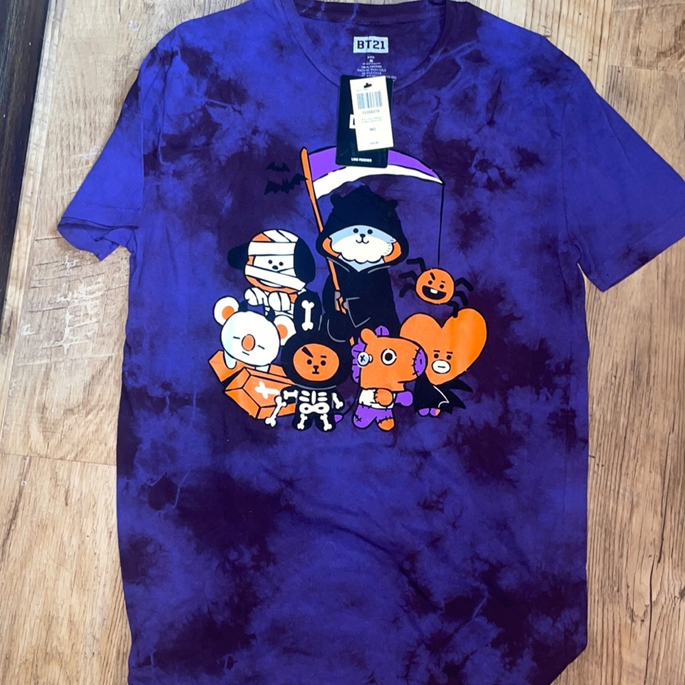 BT21 Halloween Purple Wash Tee- Md